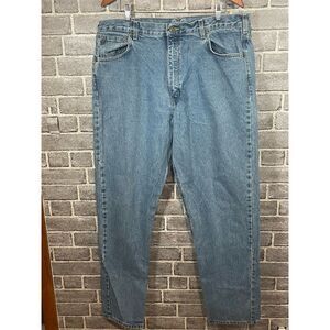 Carhartt Men's Relaxed Fit Straight Jeans Blue Size 40x34 Denim